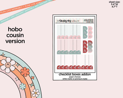 Hobonichi Cousin Weekly Cozy Christmas Planner Sticker Kit for Hobo Cousin or Similar Planners