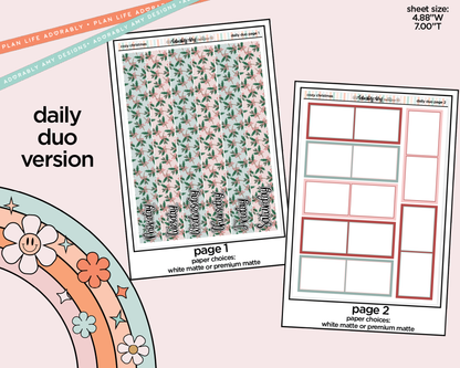 Daily Duo Cozy Christmas Weekly Planner Sticker Kit for Daily Duo Planner