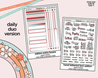 Daily Duo Cozy Christmas Weekly Planner Sticker Kit for Daily Duo Planner