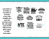 Large Diecut Sticker Flakes - Did Someone Say Food? Quotes Planner Stickers for any Planner or Insert