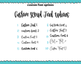 Custom Foiled Name Sticker or Custom Phrase Planner Stickers for any Planner or Insert - Adorably Amy Designs