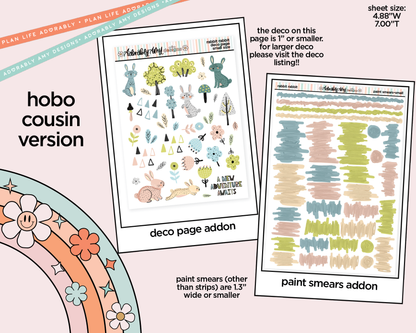 Hobonichi Cousin Weekly Rabbit Rabbit Easter Themed Planner Sticker Kit for Hobo Cousin or Similar Planners - Adorably Amy Designs