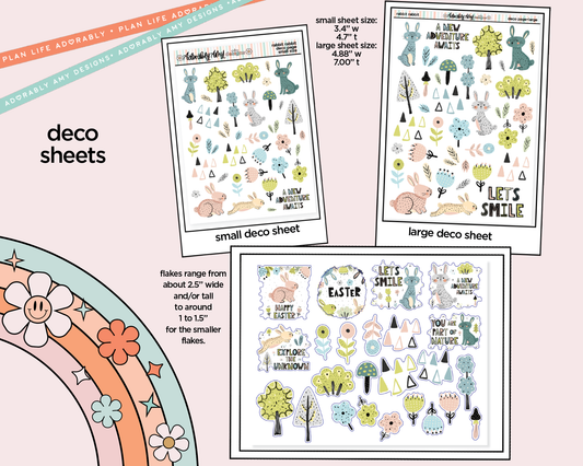 Rabbit Rabbit Easter Themed Weekly Kit Deco Pages - All Sizes - Adorably Amy Designs