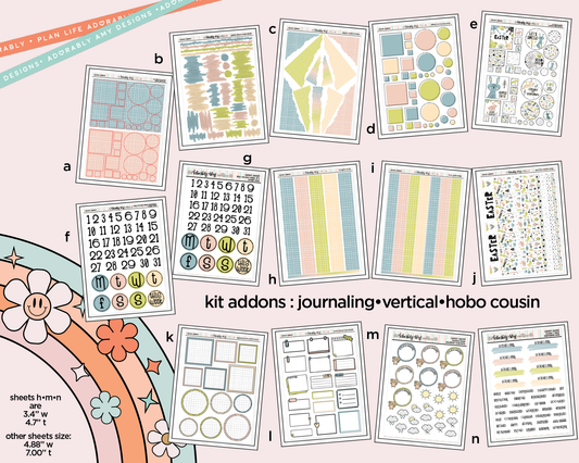 Rabbit Rabbit Easter Themed Weekly Kit Addons - All Sizes - Strips, Smears and More! - Adorably Amy Designs