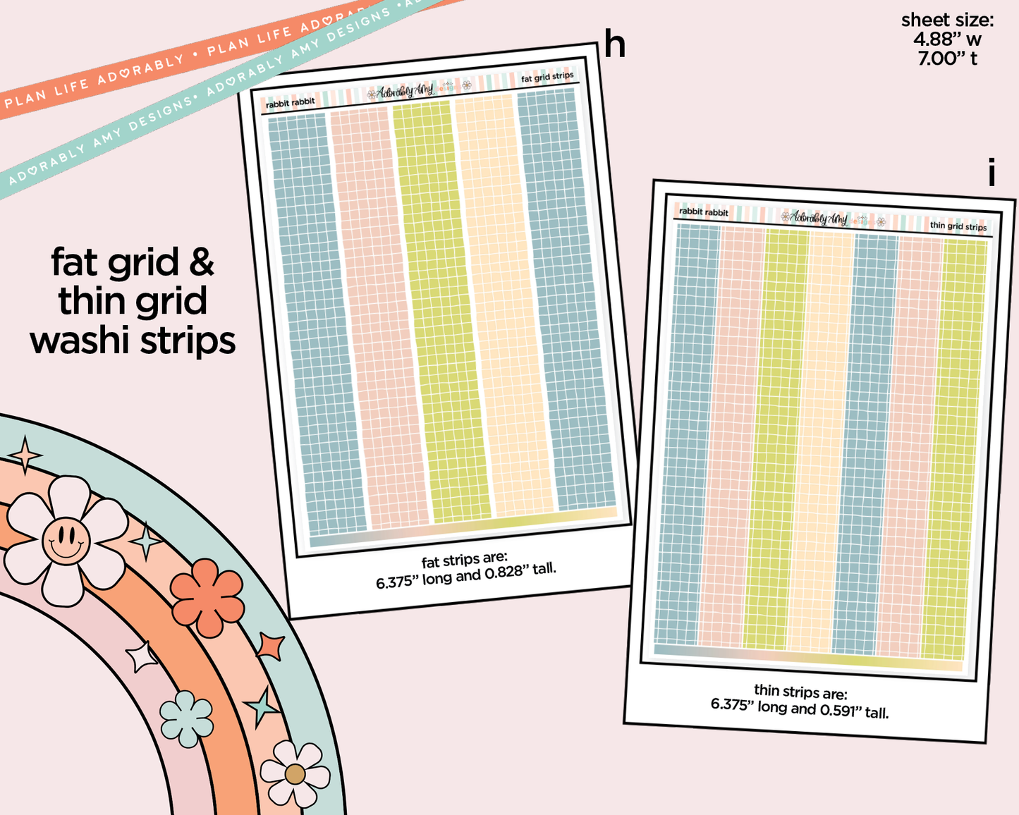 Rabbit Rabbit Easter Themed Weekly Kit Addons - All Sizes - Strips, Smears and More! - Adorably Amy Designs