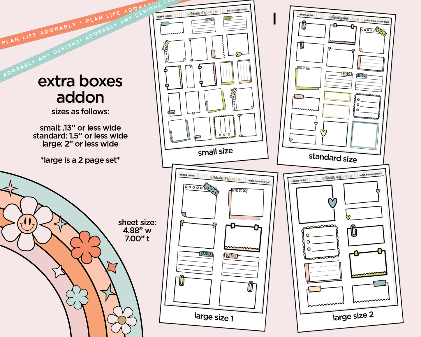 Rabbit Rabbit Easter Themed Weekly Kit Addons - All Sizes - Strips, Smears and More! - Adorably Amy Designs