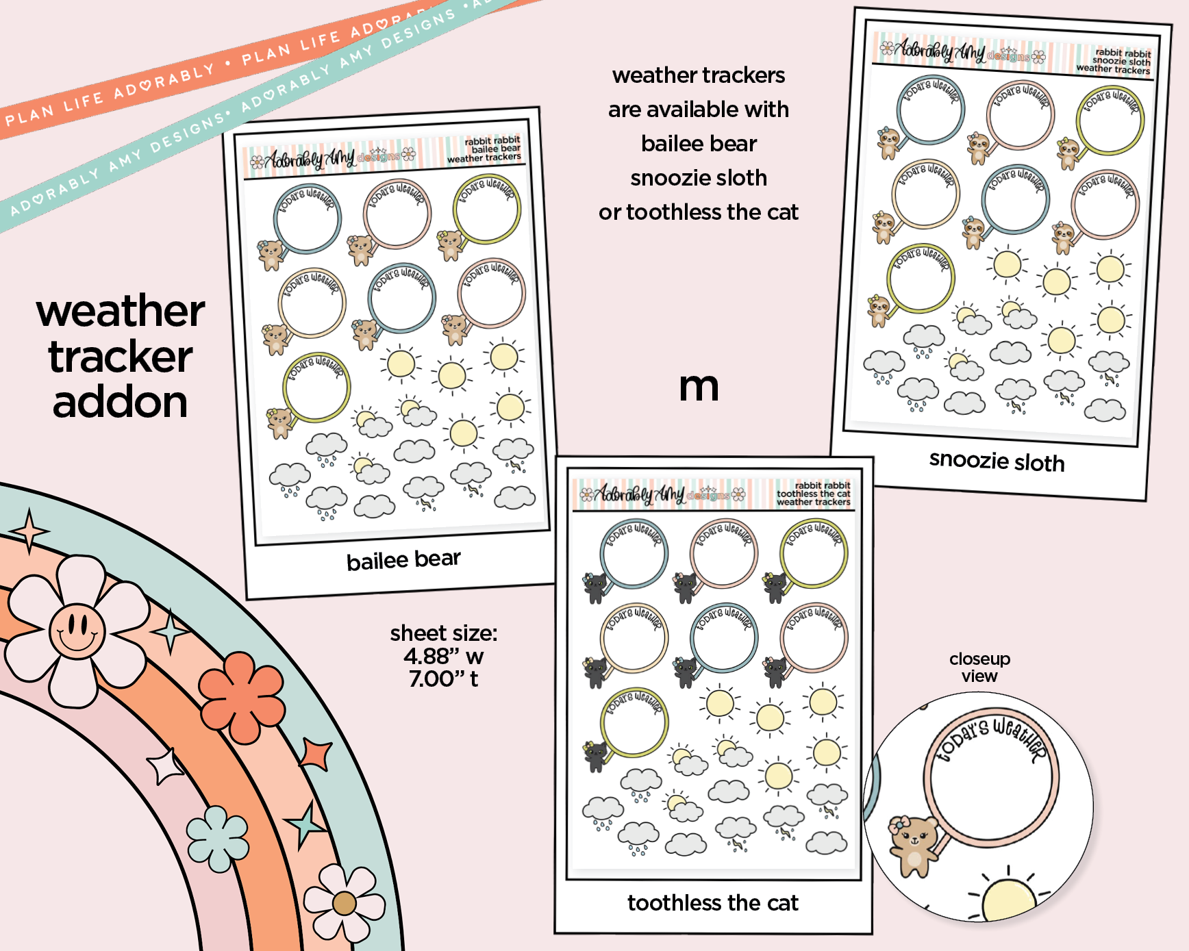 Rabbit Rabbit Easter Themed Weekly Kit Addons - All Sizes - Strips, Smears and More! - Adorably Amy Designs