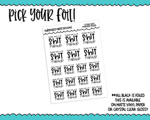 Foiled 1 Star Shit Show Snarky Decorative Typography Planner Stickers for any Planner or Insert