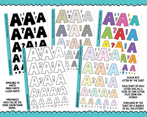 Foiled Alpha Bits V1 Letter Stickers Grouped by Letter Typography Plan –  Adorably Amy Designs