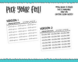 Foiled Tiny Text Series -   Adulting Time Checklist Size Planner Stickers for any Planner or Insert
