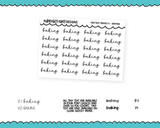Foiled Tiny Text Series - Baking Checklist Size Planner Stickers for any Planner or Insert