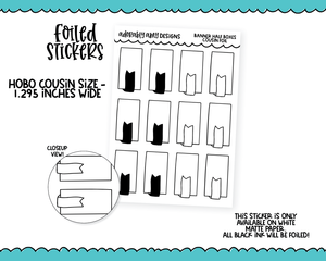 Foiled Hobo Cousin Banner Half Box Planner Stickers for Hobo Cousin or any Planner or Insert
