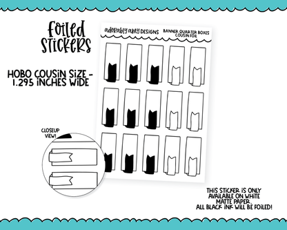 Foiled Hobo Cousin Banner Quarter Box Planner Stickers for Hobo Cousin or any Planner or Insert