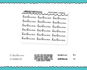 Foiled Tiny Text Series - Barbeque Checklist Size Planner Stickers for any Planner or Insert