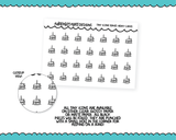 Foiled Tiny Icon Series - Birthday Cakes Tiny Size Planner Stickers for any Planner or Insert