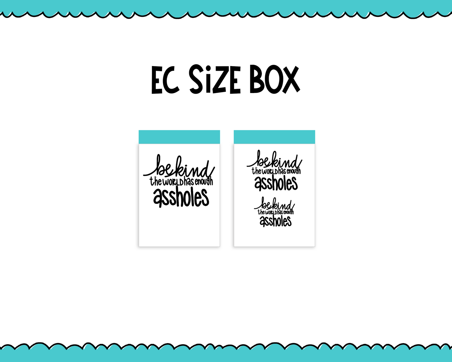 Hand Lettered Be Kind Snarky Planner Stickers for any Planner or Insert - Adorably Amy Designs
