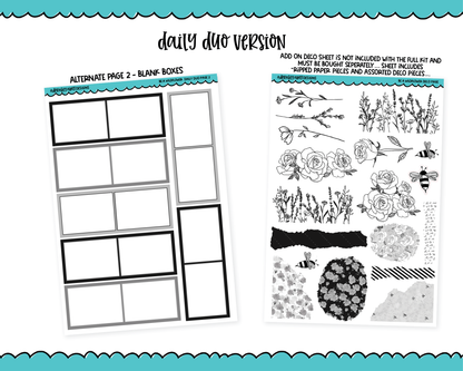Daily Duo Be A Wildflower Themed Weekly Planner Sticker Kit for Daily Duo Planner