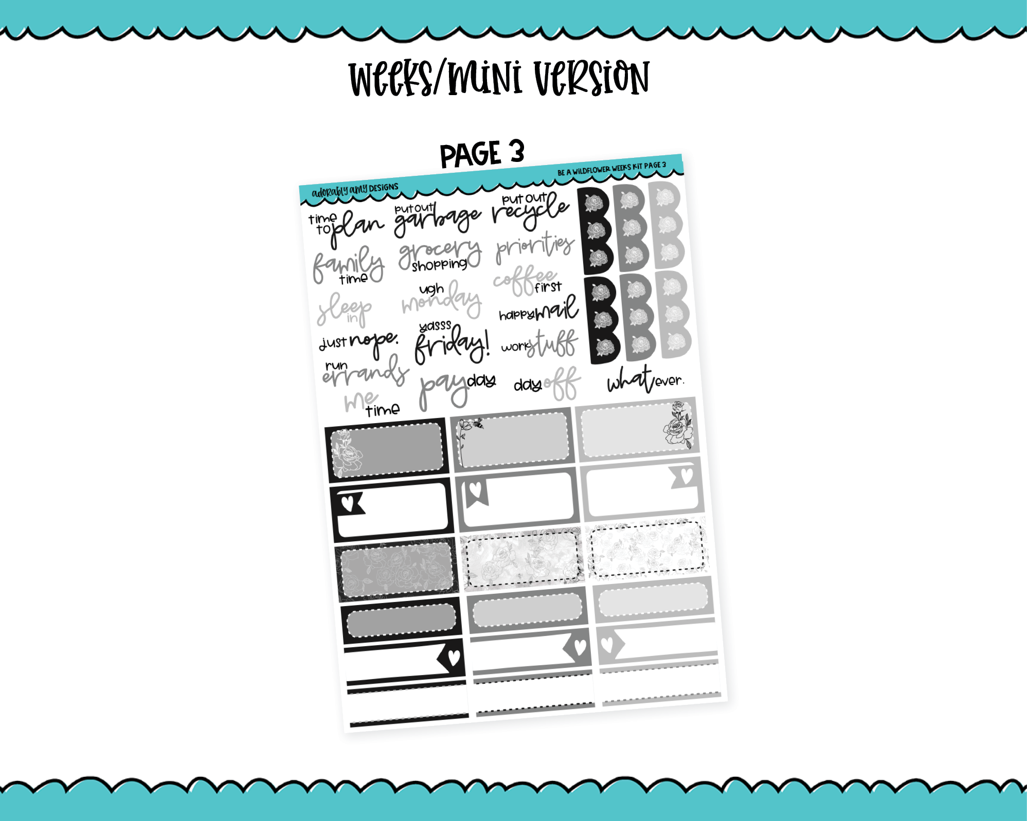 Me Time Weekly Vertical Kit - Planner Stickers