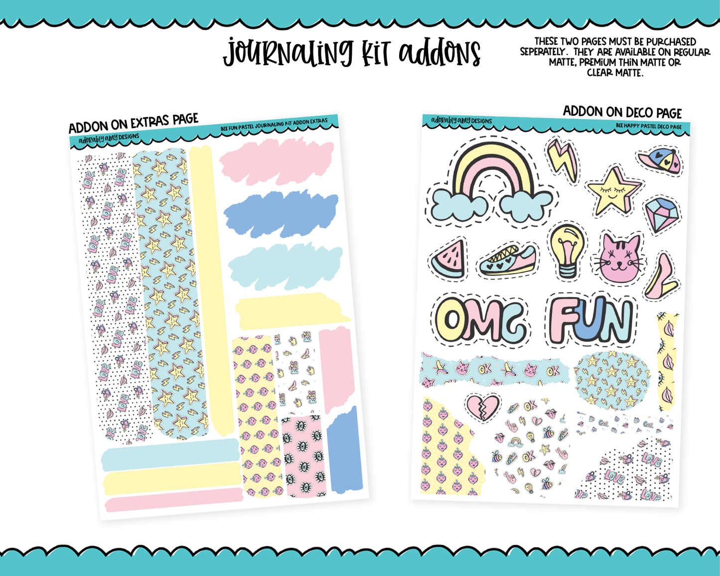 Journaling Kit - Bee Fun Pastel Planner Sticker Kit