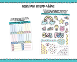 Mini B6/Weeks Bee Fun Pastel Weekly Planner Sticker Kit sized for ANY Vertical Insert