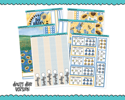 Daily Duo Bee Happy Themed Weekly Planner Sticker Kit for Daily Duo Planner