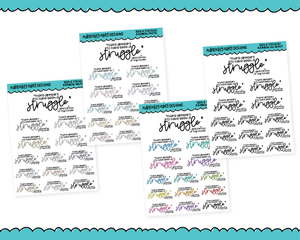 Rainbow or Black Been A Struggle Snarky Typography Planner Stickers for any Planner or Insert