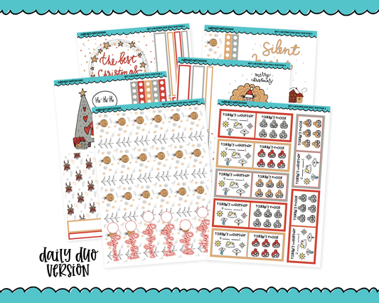 Daily Duo Best Christmas Ever Holiday Themed Weekly Planner Sticker Kit for Daily Duo Planner