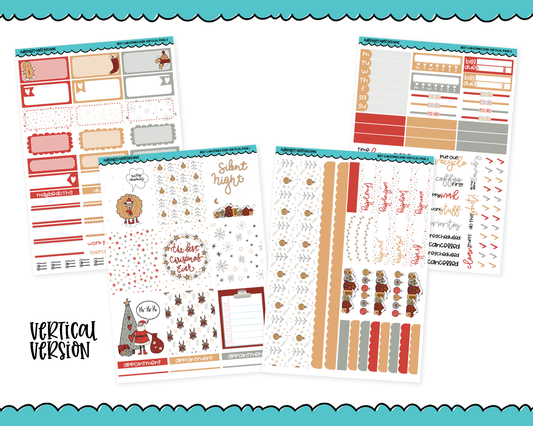 Vertical Best Christmas Ever Holiday Themed Planner Sticker Kit for Vertical Standard Size Planners or Inserts