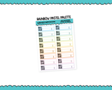 Rainbow Bill Due Reminder Planner Stickers for any Planner or Insert - Adorably Amy Designs