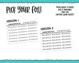 Foiled Tiny Text Series - Bitch Please Checklist Size Planner Stickers for any Planner or Insert