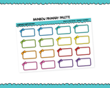 Rainbow Bows V1 Half Box Planner Stickers for any Planner or Insert