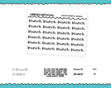 Foiled Tiny Text Series - Brunch Checklist Size Planner Stickers for any Planner or Insert