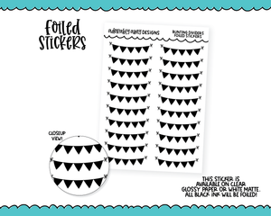 Foiled Buntings Header Dividers Planner Stickers for any Planner or Insert