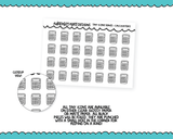 Foiled Tiny Icon Series - Calculators Tiny Size Planner Stickers for any Planner or Insert