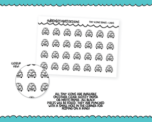 Foiled Tiny Icon Series - Cars Travel Tiny Size Planner Stickers for any Planner or Insert