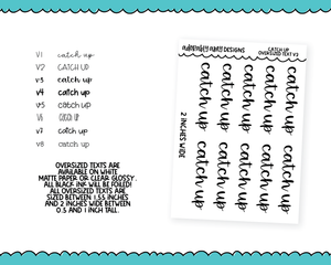 Foiled Oversized Text - Catch Up Large Text Planner Stickers
