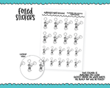 Foiled Doodled Girls Cheerleader Planner Stickers for any Planner or Insert
