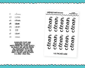 Foiled Oversized Text - Clean Large Text Planner Stickers