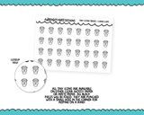 Foiled Tiny Icon Series - Coffee Cups Tiny Size Planner Stickers for any Planner or Insert