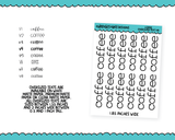 Oversized Text - Coffee Large Text Planner Stickers