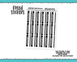 Foiled Hobo Cousin Appointment Quarter Box Reminder Planner Stickers for Hobo Cousin or any Planner or Insert