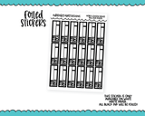 Foiled Hobo Cousin Bill Due Quarter Box Reminder Planner Stickers for Hobo Cousin or any Planner or Insert