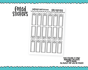 Foiled Hobo Cousin Doodled Heart Labels Quarter Box Planner Stickers for Hobo Cousin or any Planner or Insert