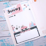 Hobonichi Cousin Monthly Pick Your Month Sun & Fun Summer Themed Planner Sticker Kit for Hobo Cousin or Similar Planners