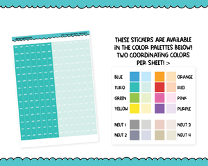 Hobo Cousin Rainbow Daily Page Time Strips Planner Stickers for Hobo Cousin or any Planner or Insert