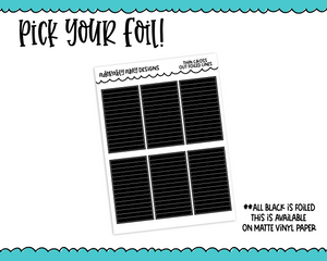 Foiled Cross Out Lines - Headers Planner Stickers for any Planner or Insert