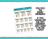 Custom Family Day Planner Stickers for any Planner or Insert - Adorably Amy Designs
