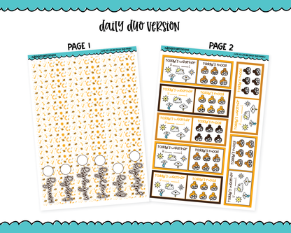 Daily Duo Cute As Can Bee Themed Weekly Planner Sticker Kit for Daily Duo Planner
