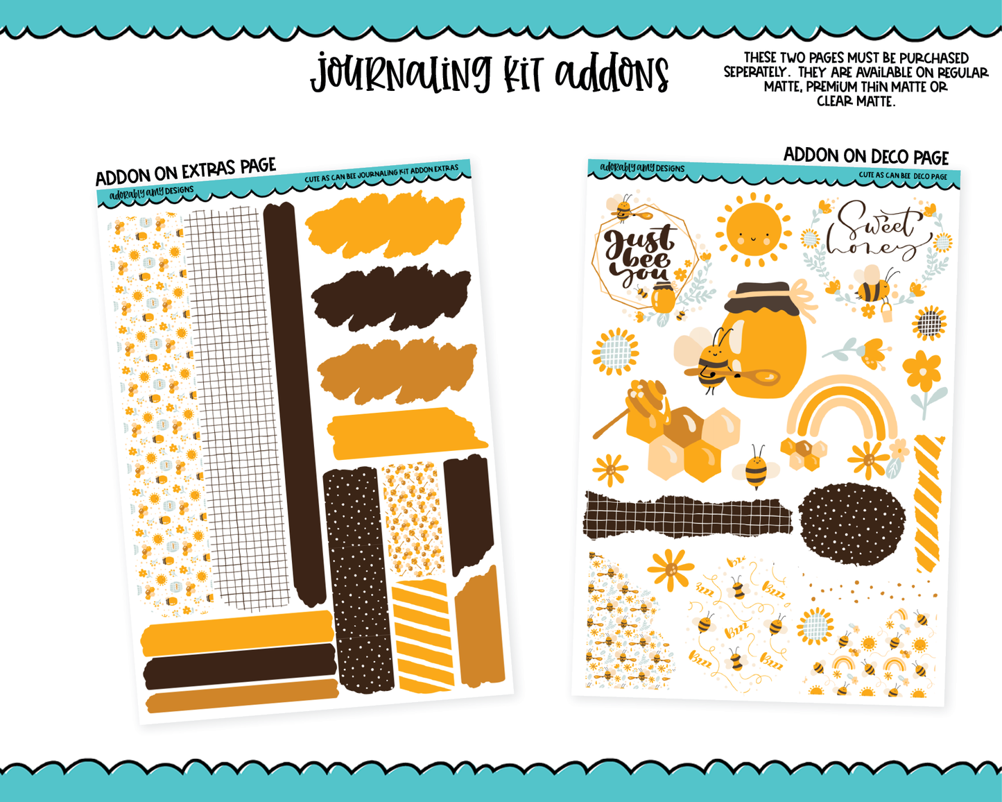 Journaling Kit - Cute As Can Bee Planner Sticker Kit