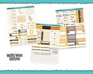 Mini B6/Weeks Cute As Can Bee Weekly Planner Sticker Kit sized for ANY Vertical Insert